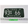 Image 1 : Vintage American Indiana License Plate - 1965