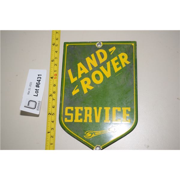 Porcelain Land Rover Service Sign - Bodnarus Auctioneering
