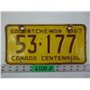 Image 1 : 1967 Saskatchewan License Plate
