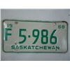Image 2 : 1968 Saskatchewan License Plate