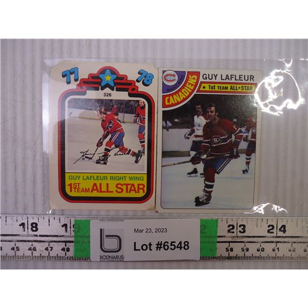 (2) Guy Lafleur Cards 1978-79