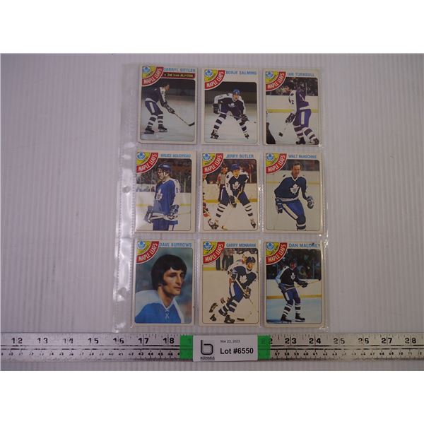 (9) Toronto Maple Leafs Cards 1978-79 OPeeChee and Topps