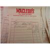 Image 2 : Approx. 25 "MacLeod's" Store Written Receipts from the 1960's