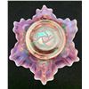 Image 4 : Dugan Peach Opal Carnival Glass "Belle Flower" Crimped Ruffled Candy Dish / Circa 1911