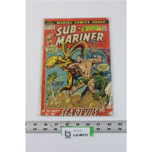 Vintage Marvel Sub Mariner Comic Book - 20 Cents