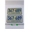 Image 1 : Pair of 1976 Saskatchewan License Plates