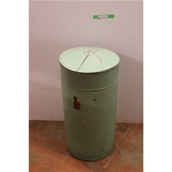 *Vintage Green Flour Bin - 27" Tall