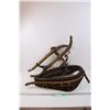 Image 1 : Horse Collar with Hames and Wooden Harness