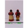 Image 2 : Vintage Black Americana Salt and Pepper Shakers
