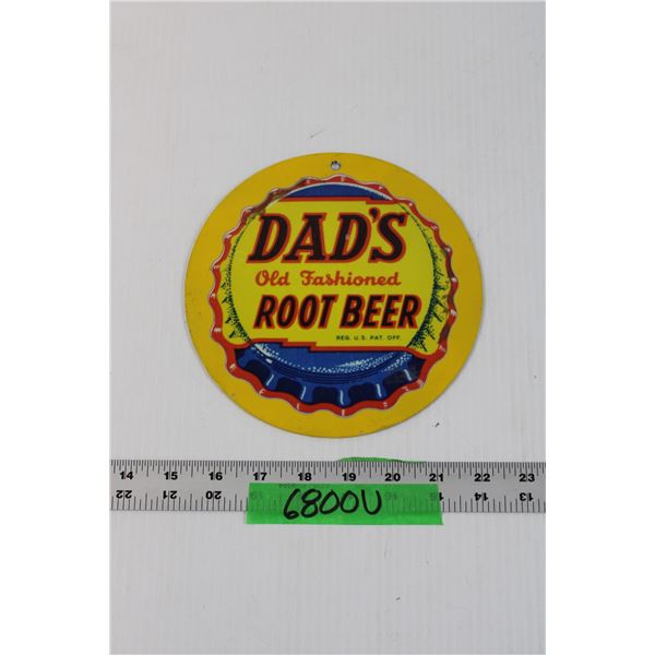 Dads Root Beer Metal Sign