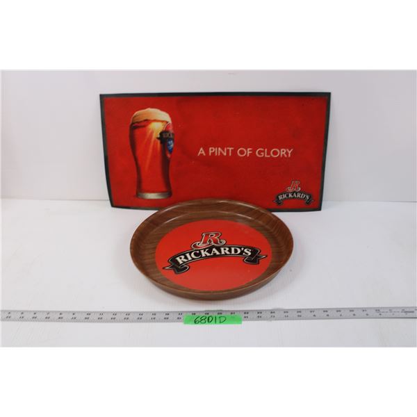 Rickards Bar Tray and Drink Mat