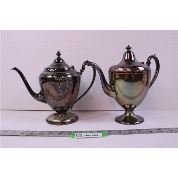 (2) Silver Plated Tea Pots