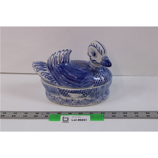 Vintage Ceramic Duck Candy Dish