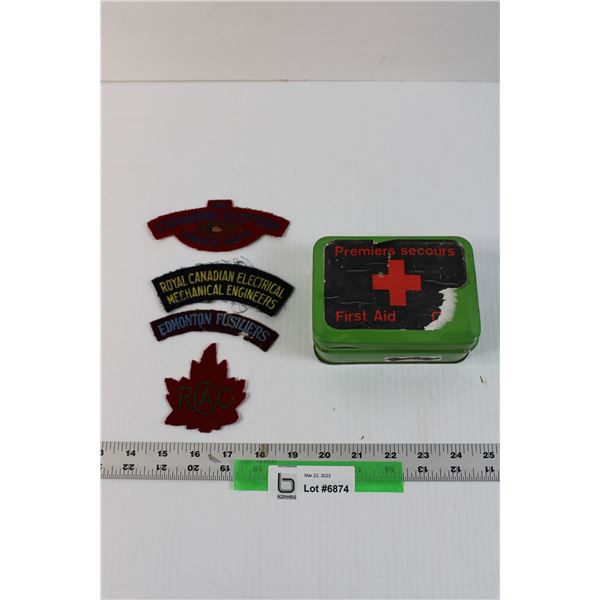 WWII First Aid Tin and Patches - Tin is Empty