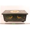 Image 1 : *Handpainted Folk Art Storage Chest (13 1/2 x 27 1/2 x 12 1/2)