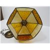 Image 4 : Stained Glass Lamp (not tested - one panel of glass cracked - 11")