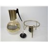 Image 2 : Brass Bathroom Towel/Cloth Holder - Candle Heated Tea/Water Carafe