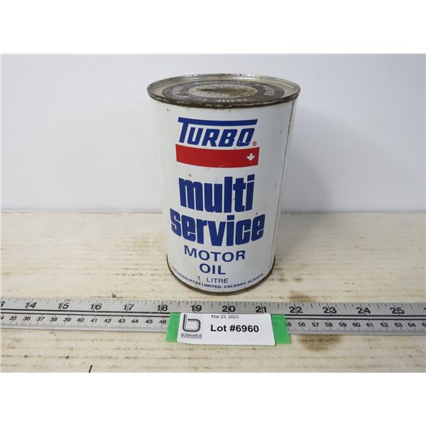 Turbo Multi Service Motor Oil - (bottom has been cut out)