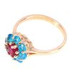 Image 2 : Natural Pigeon Blood Ruby Ruby & Neon Apatite Ring