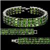 Image 1 : Natural Untreated  Russian Chrome Diopside  Bracelet