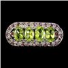 Image 2 : Natural Peridot  Rhodolite Garnet Ring