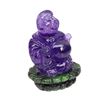Image 2 : Natural Unheated Handcarved Amethyst Buddha