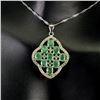 Image 2 : Natural Unheated Emerald & Sapphire Necklace