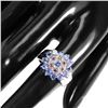 Image 2 : Natural Unheated Tanzanite Rhodolite Garnet Ring