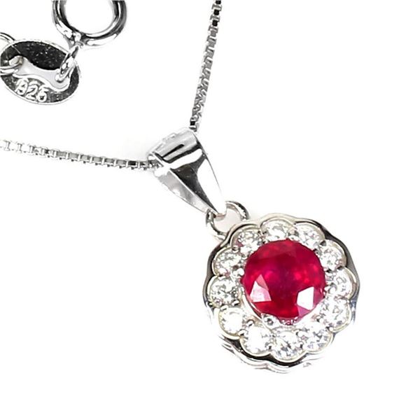 Natural Pigeon Blood Red Ruby Necklace