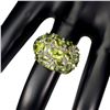 Image 3 : Natural Peridot Rhodolite Garnet Ring