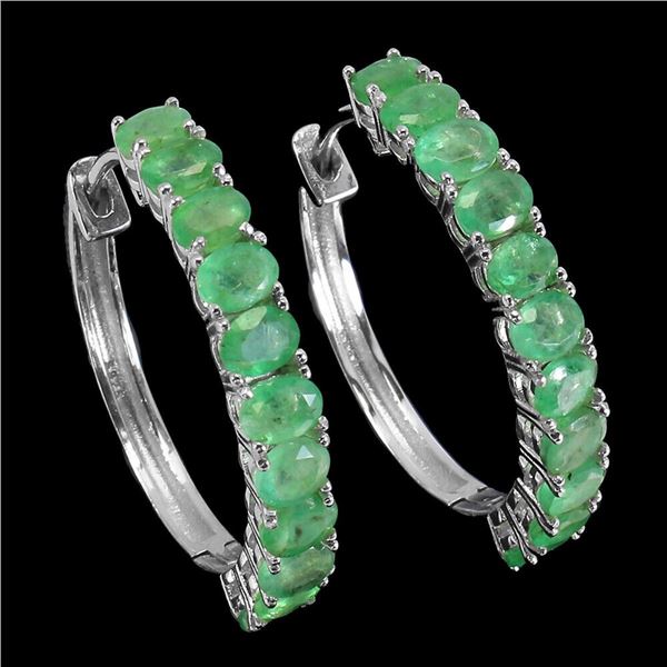 Natural Columbian Emerald Earrings