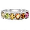 Image 1 : Natural Multi Color Unheated Tourmaline Ring