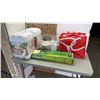 Image 1 : LOT OF LIQUID FERTILIZER, DVDS DISH WARE AND HELICOPTER