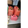 Image 4 : BIN OF CASTORS, ELECTRICAL OUTLETS, COVERS AND 3 JERRY CANS