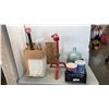 Image 1 : LOT OF WINE MAKING SUPPLIES - CORKS, CORKER, CAPS, GLASS CARBOY