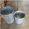 Image 2 : ALUMINUM GARBAGE BIN, ALUMINUM BUCKET AND ROLLING CLOTHES RACK