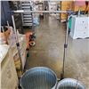 Image 3 : ALUMINUM GARBAGE BIN, ALUMINUM BUCKET AND ROLLING CLOTHES RACK