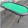 Image 2 : OVAL POKER TABLE 6FT WITH FOLDING LEGS