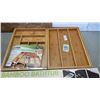 Image 4 : BAMBOO TRAY AND 2 BAMBOO DRAWER ORGANIZERS