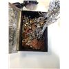 Image 3 : METAL FIRST NATIONS LIDDED JAR, JEWLERY BOX WITH CONTENTS, SUNGLASSES, WATCH