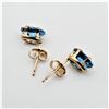Image 3 : 10KT. YELLOW GOLD 7MM X 5MM NATURAL BLUE TOPAZ EARRINGS, 1.8CTS, W/A $480.00
