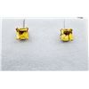 Image 1 : 10KT. YELLOW GOLD 4MM X 4MM NATURAL CITRINE EARRINGS, 0.56CTS, W/A $305.00