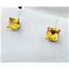 Image 3 : 10KT. YELLOW GOLD 4MM X 4MM NATURAL CITRINE EARRINGS, 0.56CTS, W/A $305.00