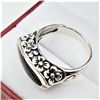 Image 3 : STERLING SILVER & WOOD RING, RETAIL $400.00, SIZE 8.75