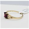 Image 2 : 10KT. YELLOW GOLD 6MM X 4MM NATURAL ENHANCED RUBY FILIGREE RING, 0.60CTS, W/A $670.00, SIZE 6.25