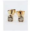 Image 1 : 14KT. YELLOW GOLD NATURAL DIAMOND STUD EARRINGS, 0.30CTS, W/A $720.00