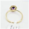 Image 5 : 10KT. YELLOW GOLD 6MM NATURAL AMETHYST MILGRAIN RING, RETAIL $1200.00, 1CTS, SIZE 7
