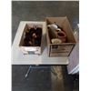 Image 1 : 2 BOXES OF CLAY AND POTTERY JUGS WITH BARRELL SHAPED MUGS