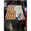Image 1 : BAMBOO TRAY AND 2 BAMBOO DRAWER ORGANIZERS