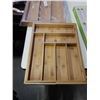 Image 2 : BAMBOO TRAY AND 2 BAMBOO DRAWER ORGANIZERS